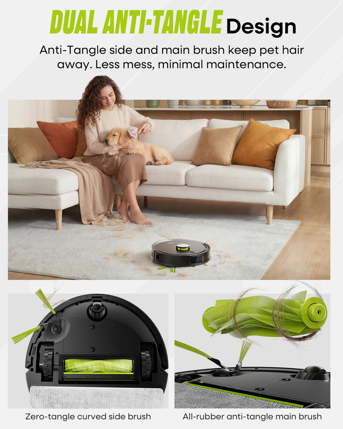 MONSGA Robot Vacuum and Mop, 90 Days Self-Emptying with 10000Pa Suction