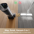 dreame H14 Pro Wet Dry Vacuum Cleaner, 180° Lie-Flat Vacuum Mop, 140°F Washing and Fast Hot Air Drying, Powerful 18kPa Suction Floor Cleaner Machine, Easy GlideWheel Movement, Smart App Control