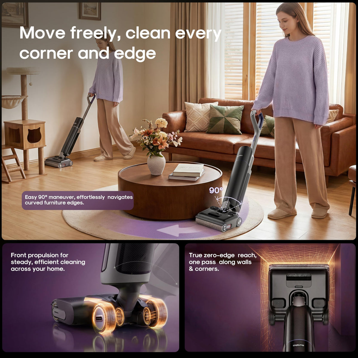 EUREKA Floor Shine 830 Cordless Wet Dry Vacuum Cleaner, 24KPa Vacuum Mop