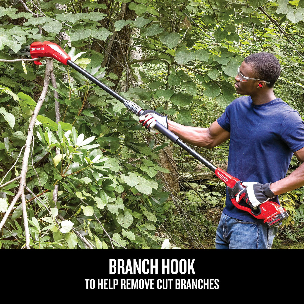CRAFTSMAN Pole Saw, Pole Saws for Tree Trimming, Cordless V20 Tool-Only Tree Trimmer, Up to 14 Ft Extended Reach (CMCCSP20B)
