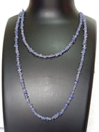 34" Natural Tanzanite Chip Beads Strand -Pack of 20, Gravel Uncut/ Freeform Shape, 150 Ct, Nuggets for Beading- Jewelry Making, Art & Craft, Wholesale