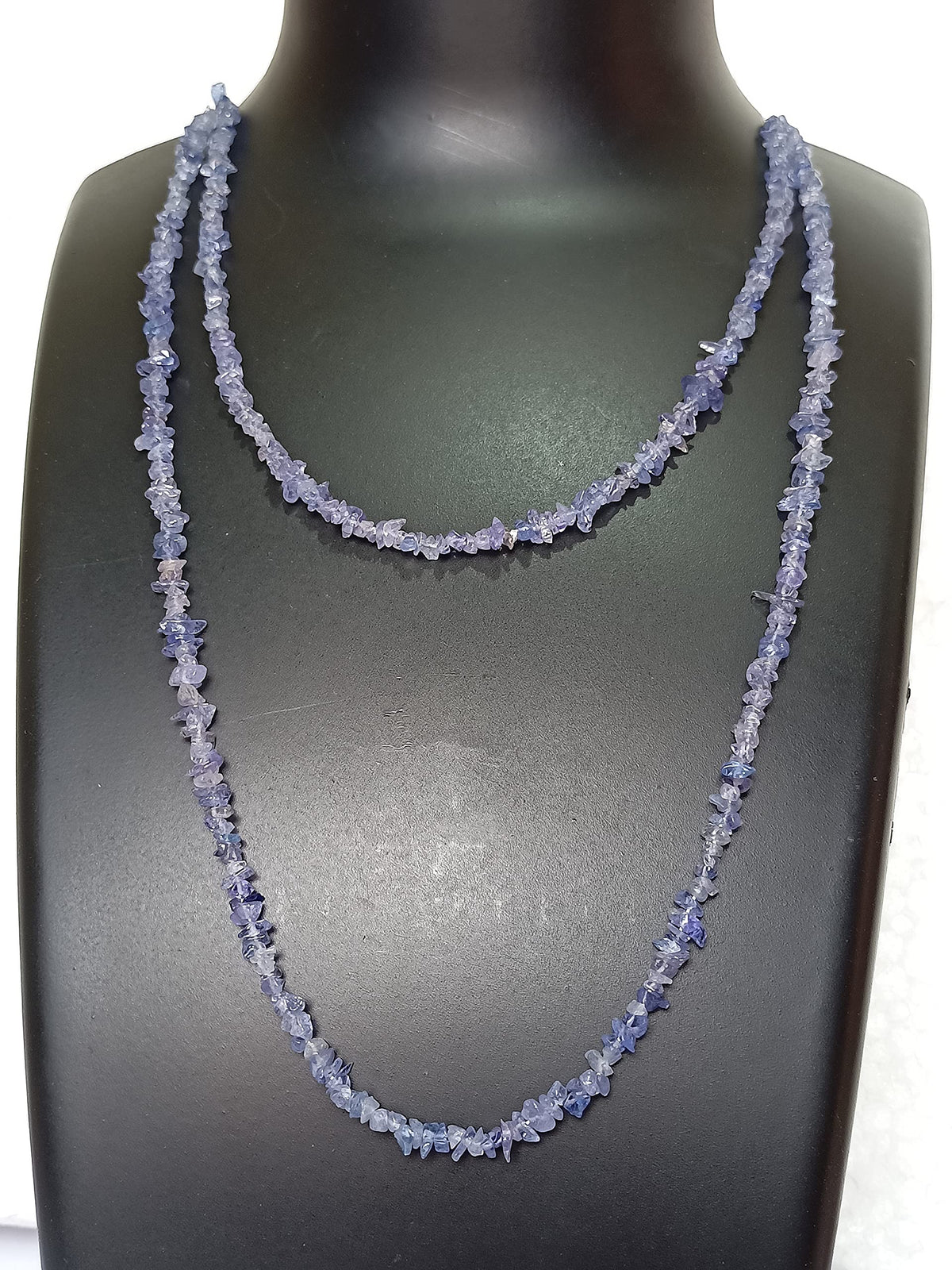 34" Natural Tanzanite Chip Beads Strand -Pack of 20, Gravel Uncut/ Freeform Shape, 150 Ct, Nuggets for Beading- Jewelry Making, Art & Craft, Wholesale