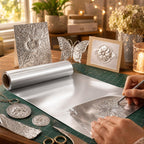 St Louis Crafts 36 Gauge Aluminum Metal Foil Roll, 12 Inches x 50 Feet