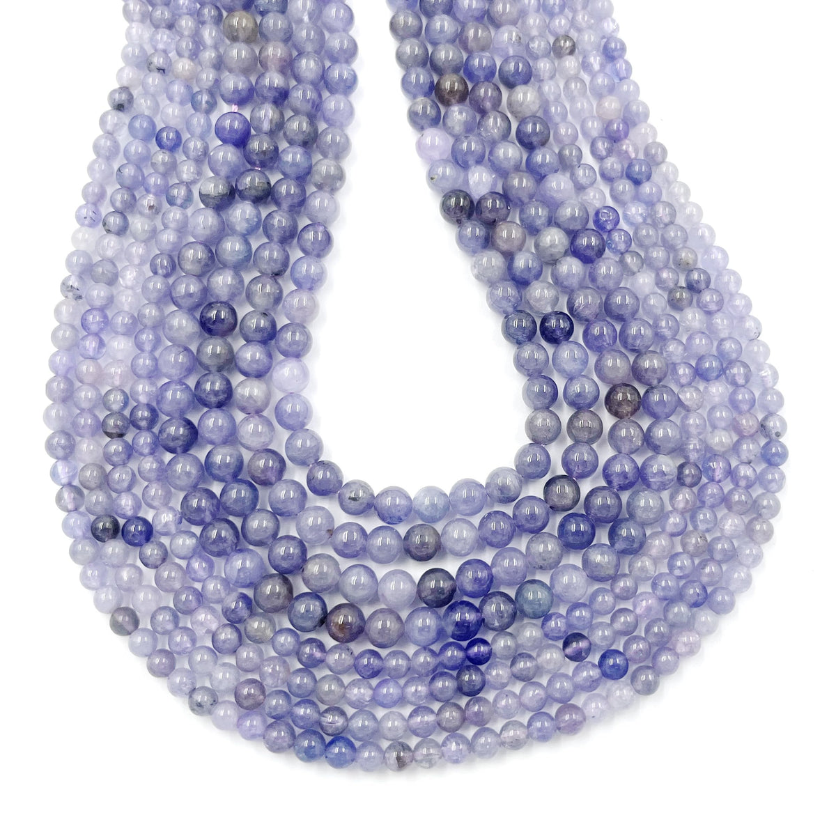 Natural Stone Beads for Jewelry Making Loose Beads with Stretch Cord for Bracelet Necklace Making AAA Tanzanite Beads 6mm
