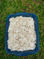 1 Inch Natural White Bone Beads – 100 Pieces Double-Sided 2-Hole Rectangle Shell Beads for Jewelry Making, DIY Necklaces, Bracelets, Earrings, Crafts & Beading Supplies.