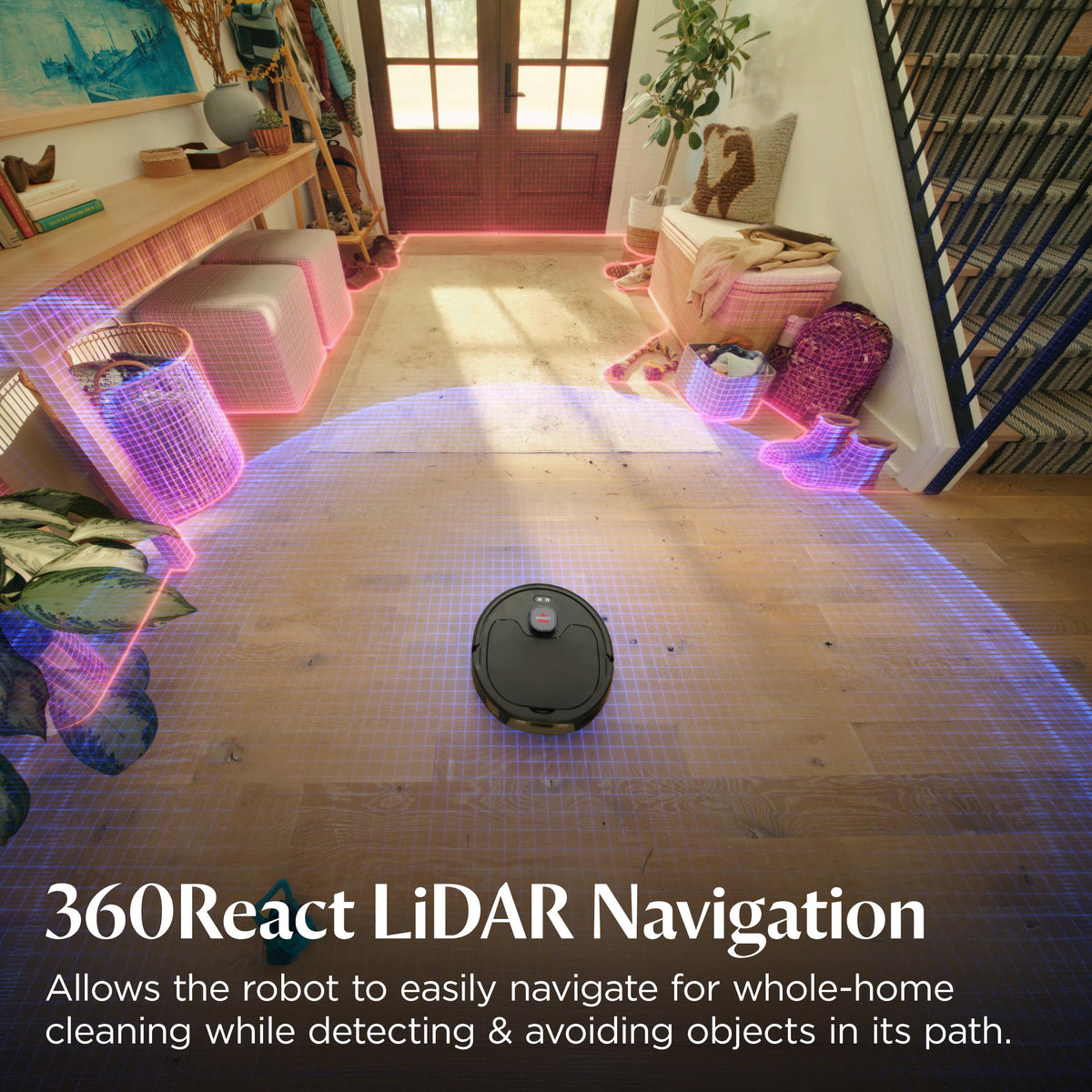 BISSELL FlexClean FurForce Robot Vacuum & Mop, LiDAR Navigation, HEPA, 4270