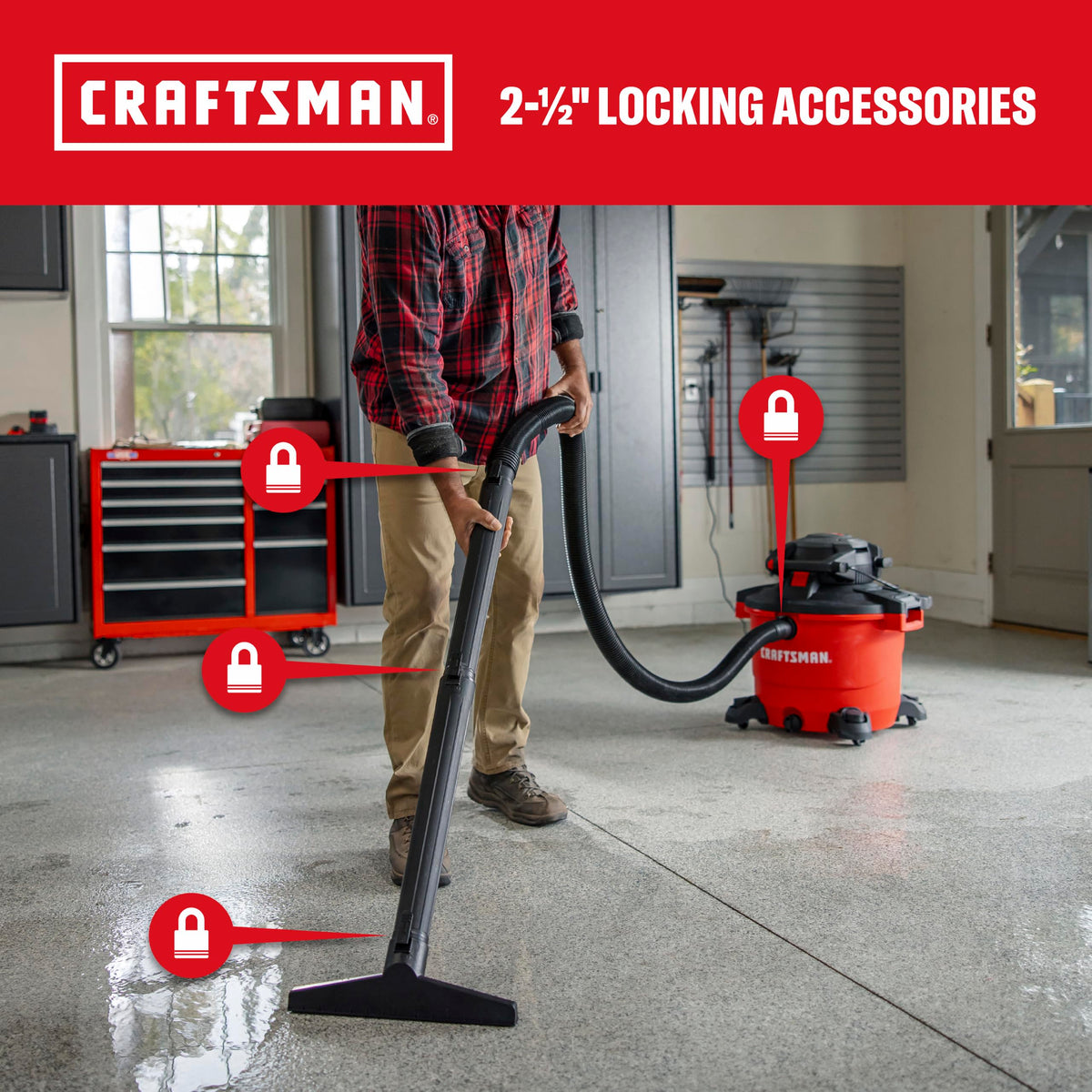 CRAFTSMAN CMXEVBE17607 16 Gal. 6.5 Peak HP Wet Dry Vac with Detach Blower