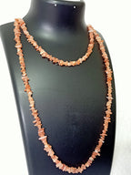 34" Natural Peach Moonstone Chip Beads Strand -Pack of 20, Gravel Uncut/ Freeform Shape, 200 Ct, Nuggets for Beading- Jewelry Making, Art & Craft, Wholesale