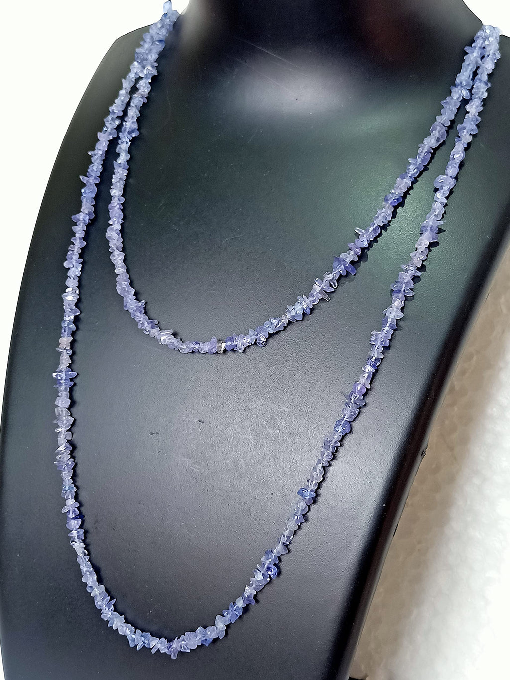 34" Natural Tanzanite Chip Beads Strand -Pack of 20, Gravel Uncut/ Freeform Shape, 150 Ct, Nuggets for Beading- Jewelry Making, Art & Craft, Wholesale