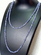 34" Natural Tanzanite Chip Beads Strand -Pack of 20, Gravel Uncut/ Freeform Shape, 150 Ct, Nuggets for Beading- Jewelry Making, Art & Craft, Wholesale