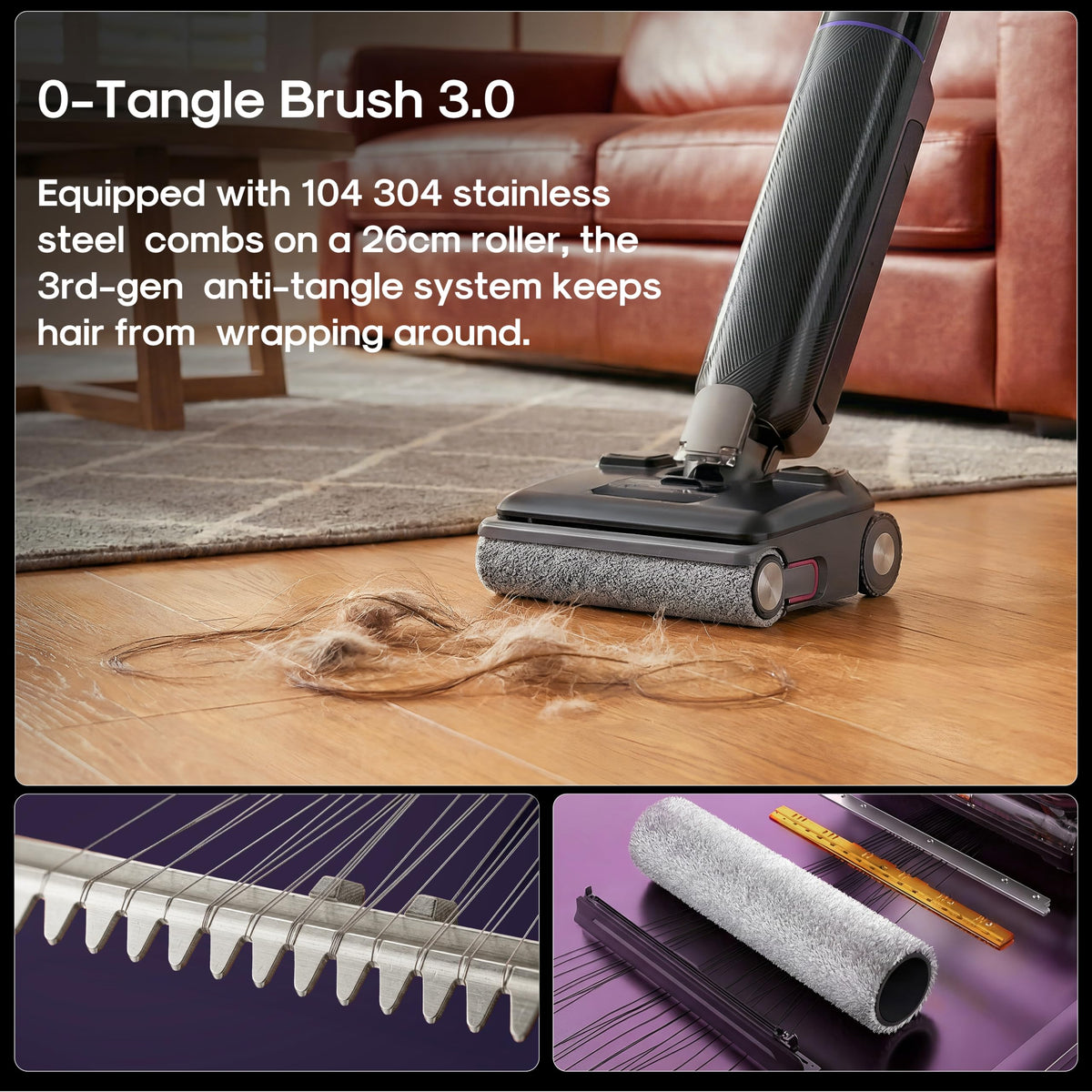 EUREKA Floor Shine 830 Cordless Wet Dry Vacuum Cleaner, 24KPa Vacuum Mop