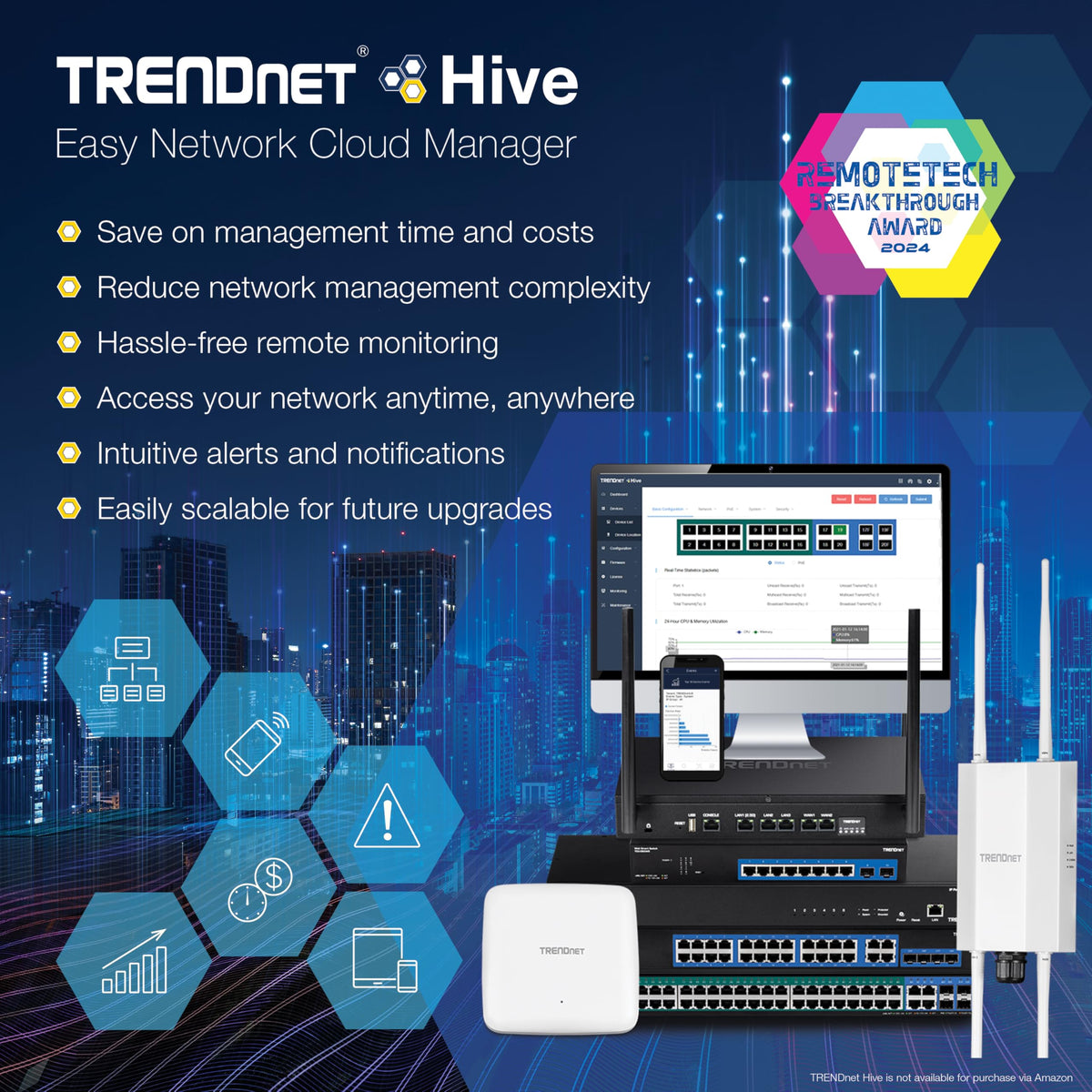 TRENDnet TEW-941APBO 5 dBi WiFi 6 AX1800 Outdoor PoE+