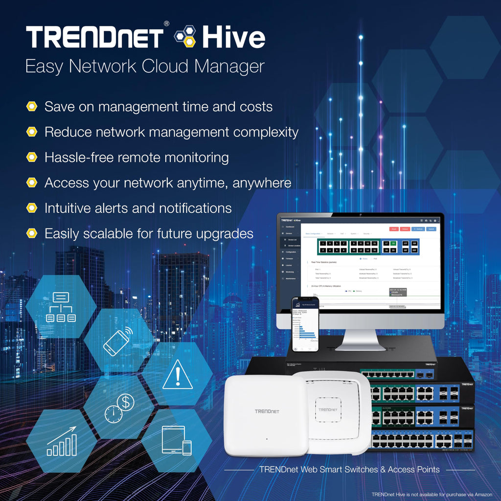 TRENDnet AX3000 Dual Band WiFi 6 PoE+ Access Point,TEW-923DAP