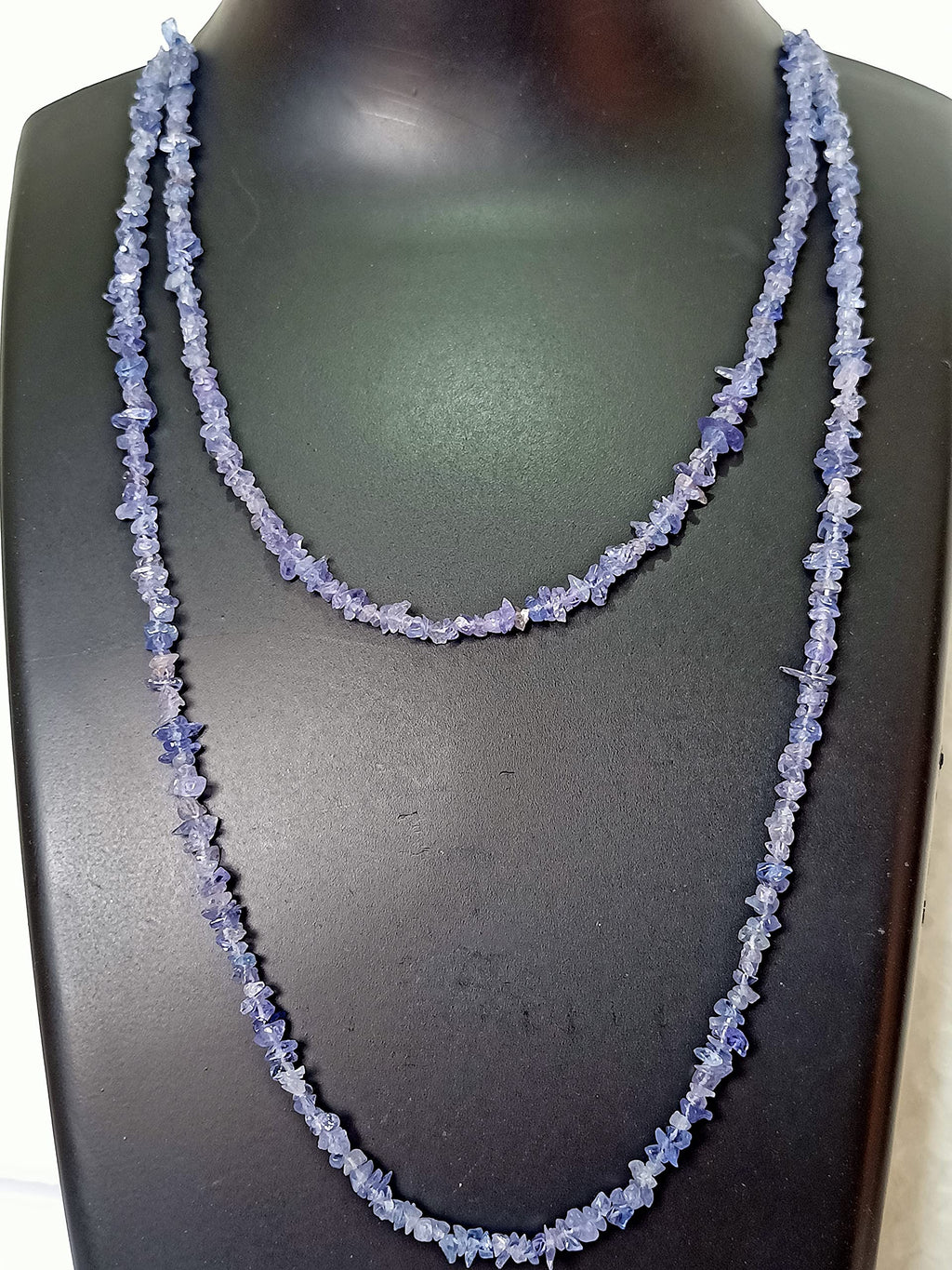 34" Natural Tanzanite Chip Beads Strand -Pack of 20, Gravel Uncut/ Freeform Shape, 150 Ct, Nuggets for Beading- Jewelry Making, Art & Craft, Wholesale