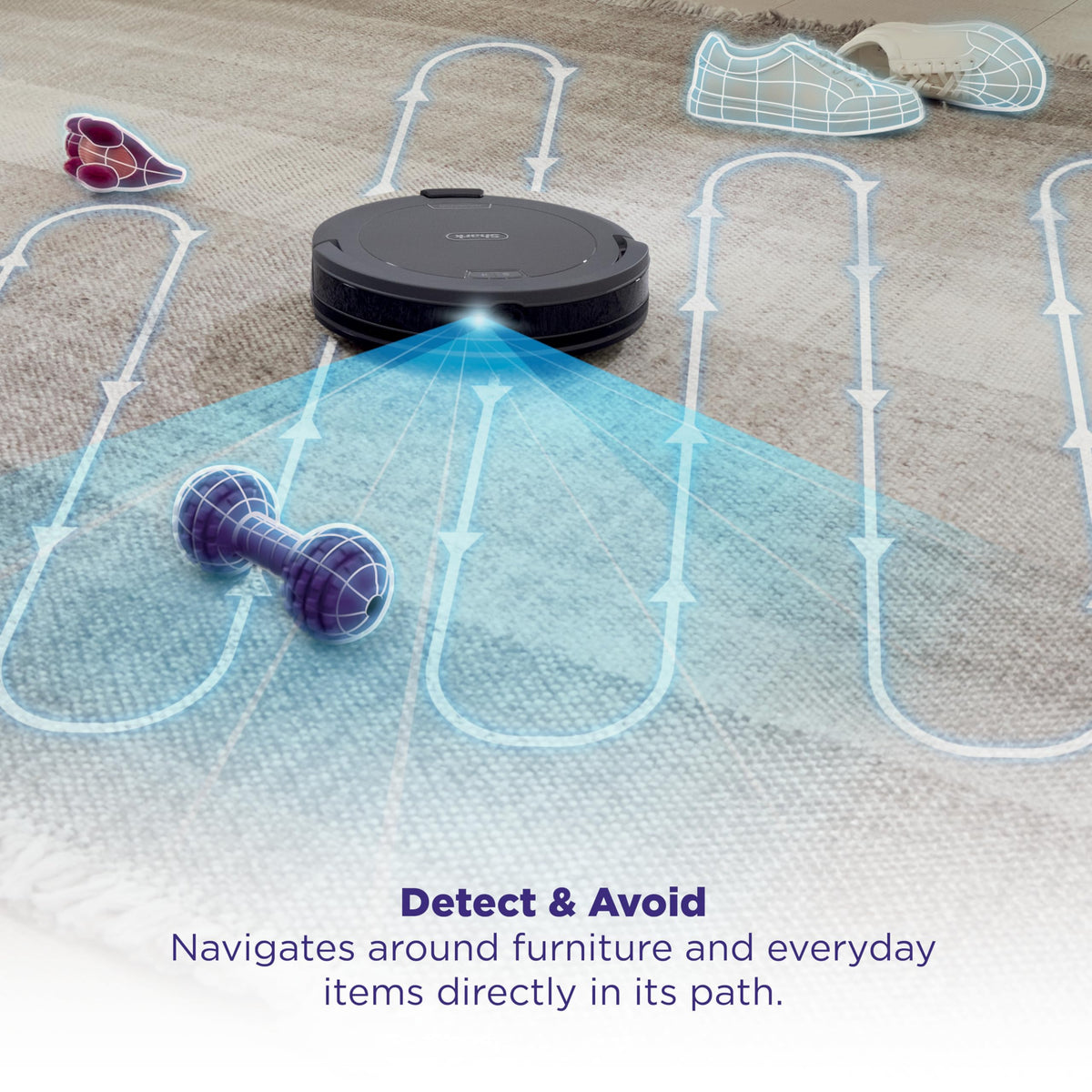 Shark Navigator Robot Vacuum, SmartPath Navigation, Steel Grey, RV2110