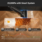 uwant Wet Dry Vacuum Cleaner 180° Lay-Flat Vacuum Mop All in One with 100℃ Hot Water and Air Drying 23000Pa Suction Vacuum Cleaner with Self-Cleaning Anti Odor Triple Edge Electric Mop