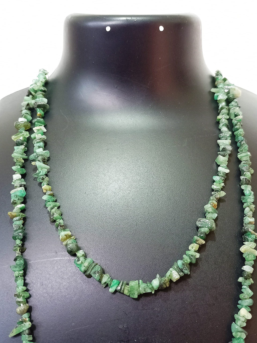 34" Natural Emerald Chip Beads Strand -Pack of 20, Gravel Uncut/ Freeform Shape, 200 Ct, Nuggets for Beading- Jewelry Making, Art & Craft, Wholesale