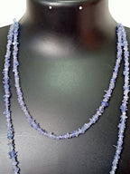 34" Natural Tanzanite Chip Beads Strand -Pack of 20, Gravel Uncut/ Freeform Shape, 150 Ct, Nuggets for Beading- Jewelry Making, Art & Craft, Wholesale