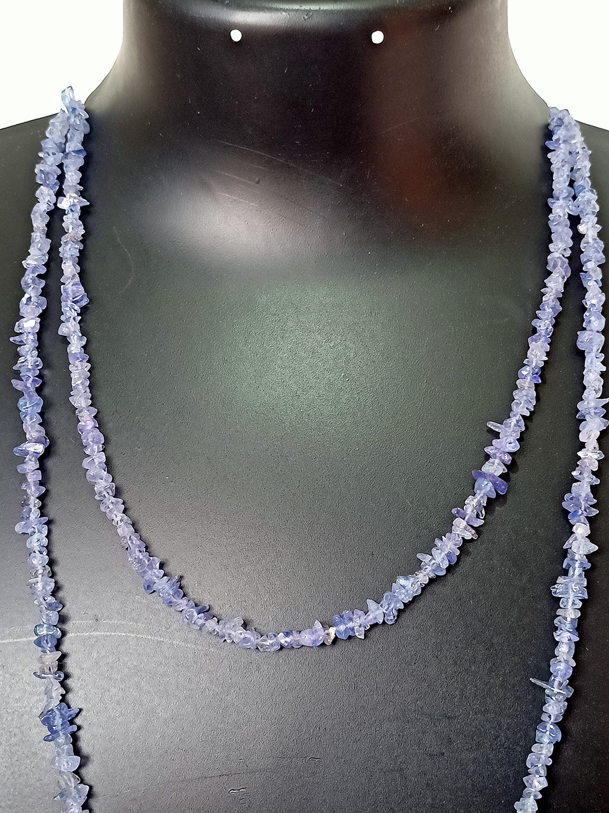 34" Natural Tanzanite Chip Beads Strand -Pack of 20, Gravel Uncut/ Freeform Shape, 150 Ct, Nuggets for Beading- Jewelry Making, Art & Craft, Wholesale