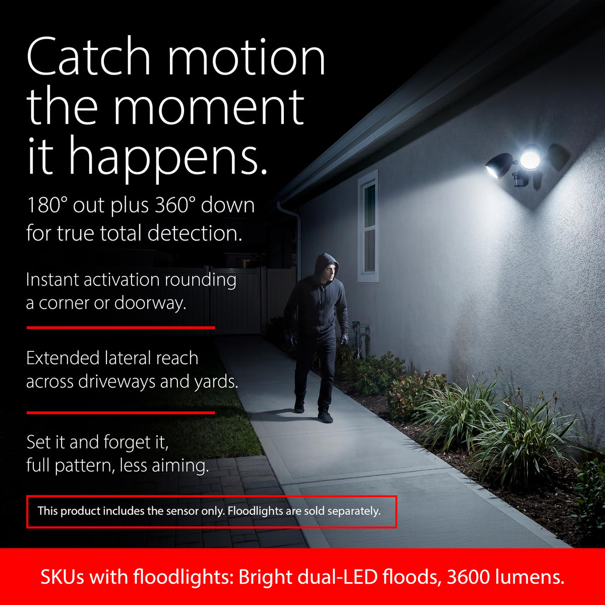 RAB Lighting STL360W Outdoor Motion Sensor Light Control – 360 Degree Plus 180 Detection Directly Below, Dusk to Dawn Photocell, Evening Timer, 6000V Surge, Hardwired 120V Commercial Grade, White
