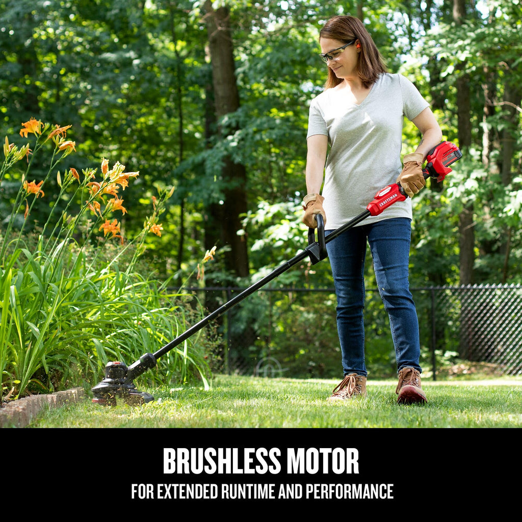 CRAFTSMAN V20 RP Cordless String Trimmer and Lawn Edger Kit, Weed Wacker, Extended Run Time, Brushless High-Output Motor, 13 Inch Deck, 5.0Ah Battery & Charger Included (CMCST930P1)