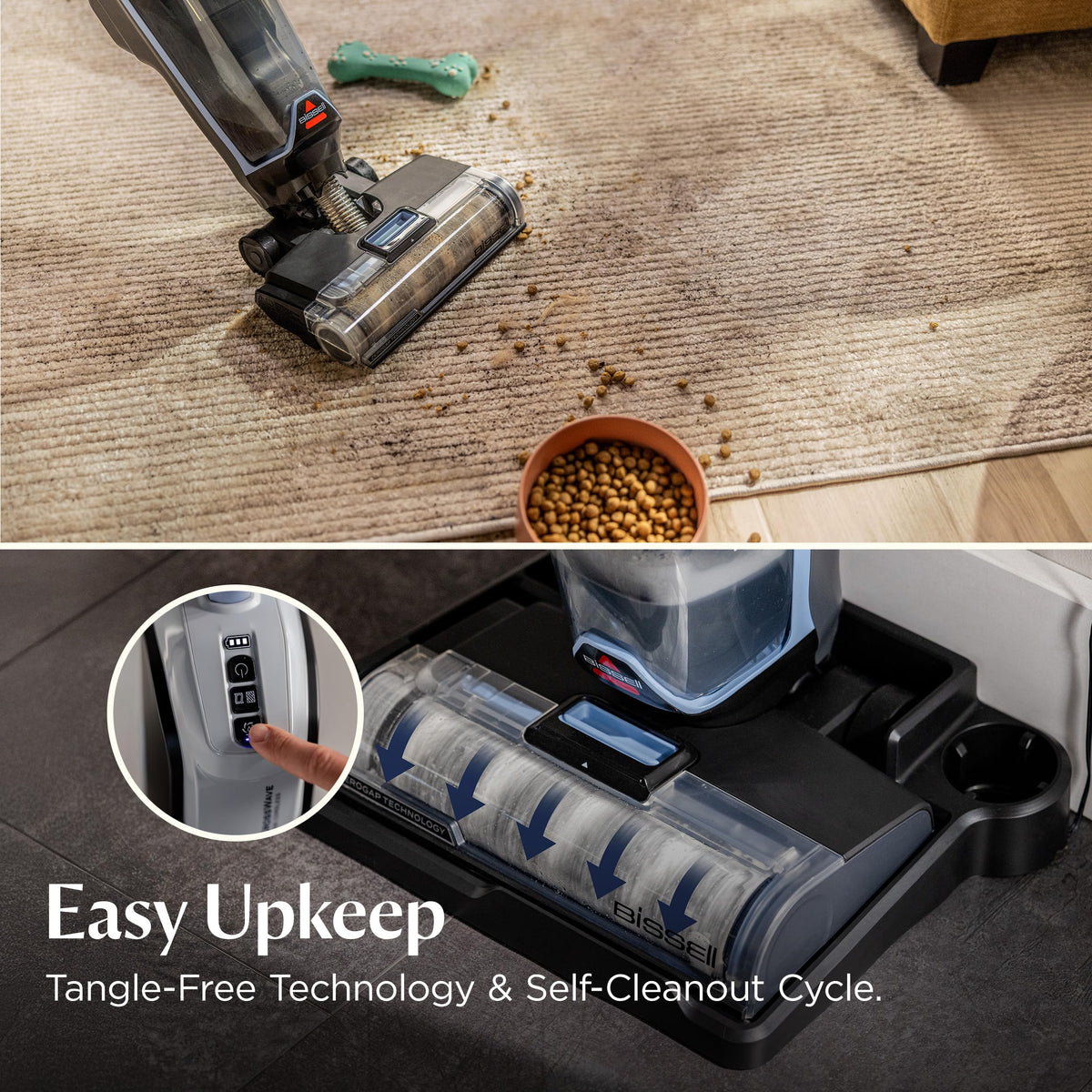 Bissell CrossWave Edge Cordless Wet Dry Vacuum with Edge Cleaning, Tangle-Free Pet Hair Brush Roll, FreshStart Filter, and Storage & Rinse Tray Included, 4329F